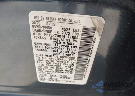 2013 Nissan Rogue S из США, поврежденный, VIN JN8AS5MV0DW663769